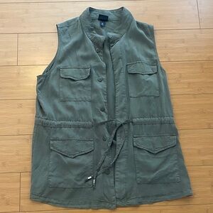 Green Military style or safari style vest